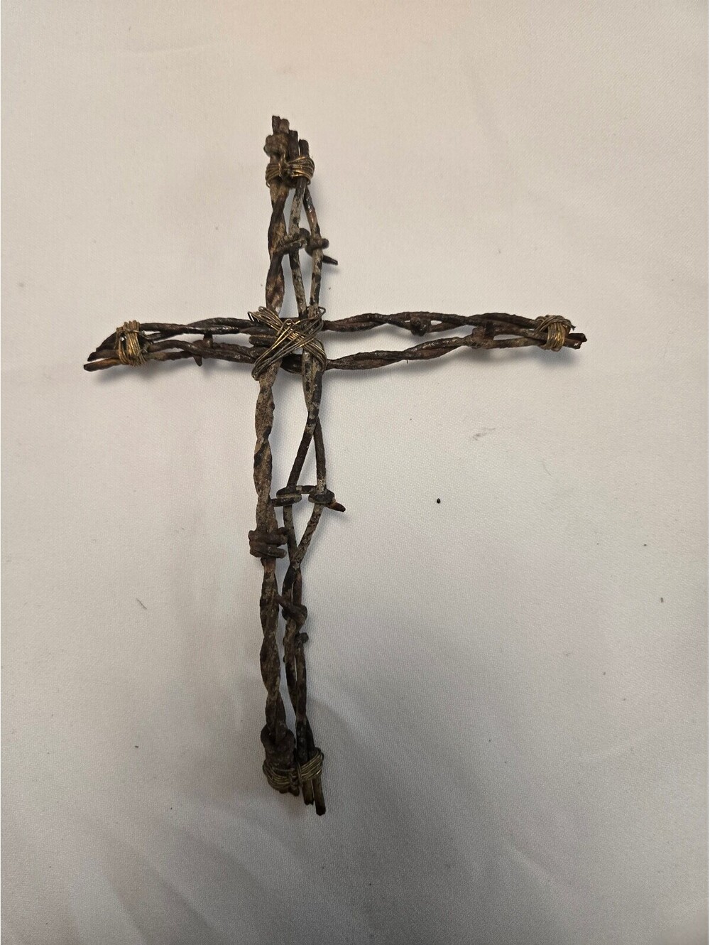 Rustic Handmade Twig Cross Wall Decor 8x5